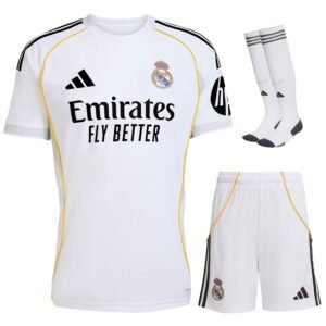 Maillot Kit Enfant Real Madrid Domicile 2025/26