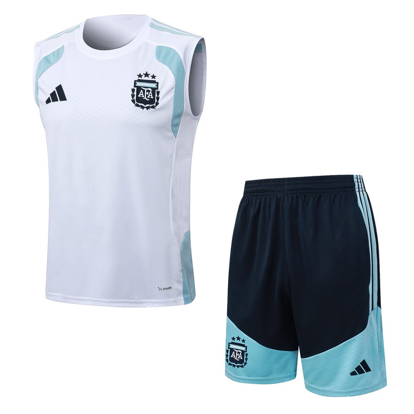Singlet Short Argentinië 2026/27 Wit Blauw