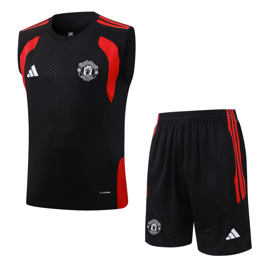 Singlet Short Manchester United 2026/27 Zwart Houtskool