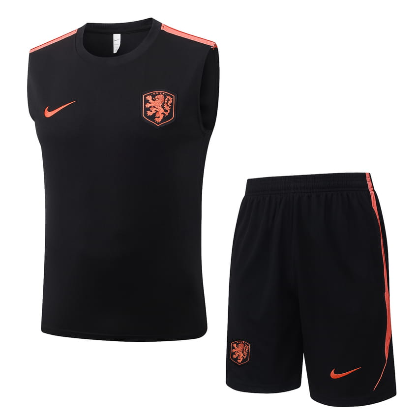 Singlet Short Nederland 2026/27 Zwart Oranje