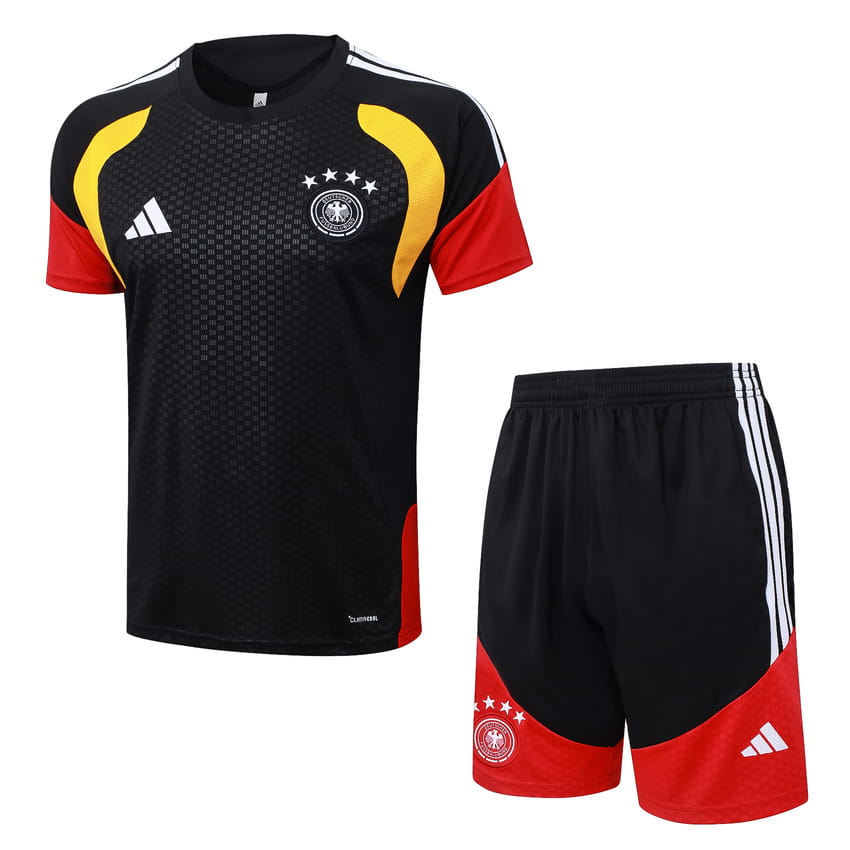 Set Shirt Short Duitsland 2026/27 Zwart Rood