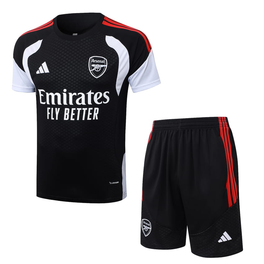 Set Shirt Short Arsenal 2026/27 Zwart Rood