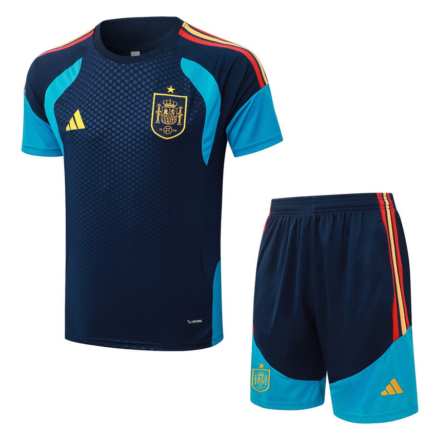 Set Shirt Short Spanje 2026/27 Blauw Donker