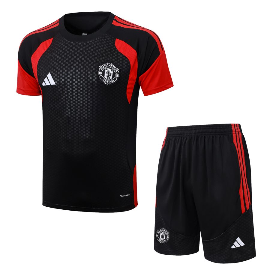 Set Shirt Short Manchester United 2026/27 Zwart Houtskool