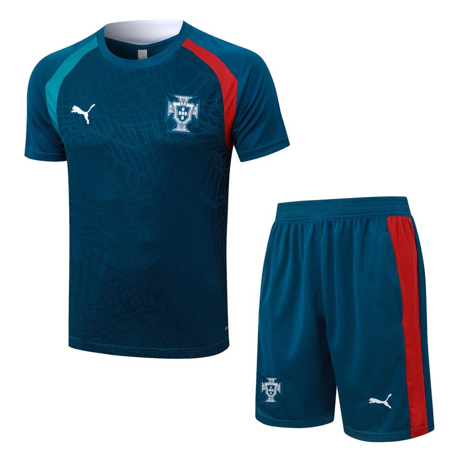 Set Shirt Short Portugal 2026/27 Blauw Nacht