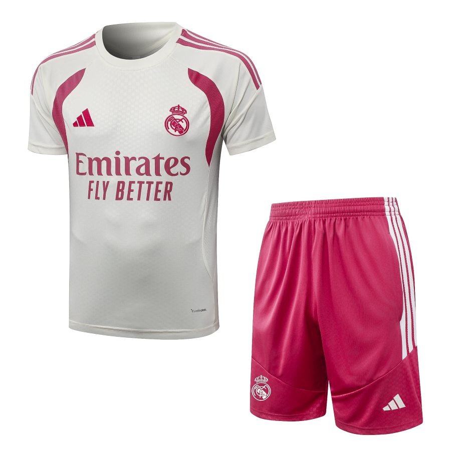 Set Shirt Short Real Madrid 2026/27 Beige Rood