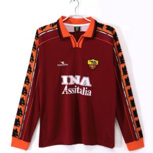 Shirt AS Roma Lange Mouwen 1999 2000 Thuis
