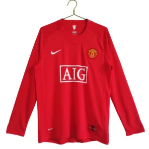 Shirt Manchester United Lange Mouwen 2007 2008 Thuis