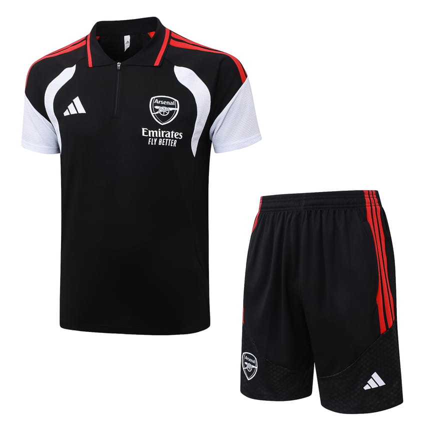 Trainingspak Polo Arsenal 2026/27 Zwart Rood