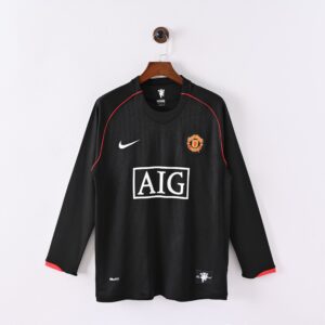 Shirt Manchester United Lange Mouwen 2007-2008 Uit
